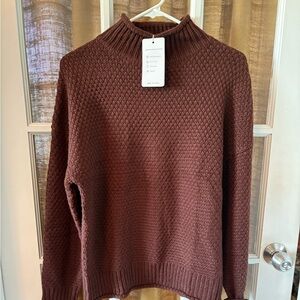 NWT Zesica Cozy Brown Knit Sweater S